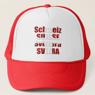 Swiss Flag of Switzerland Official languages Gift Trucker Hat