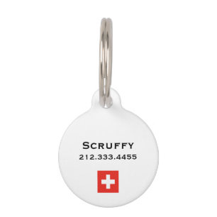 Swiss Flag Pet Tag