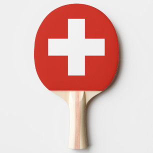 Swiss flag ping pong paddle for table tennis