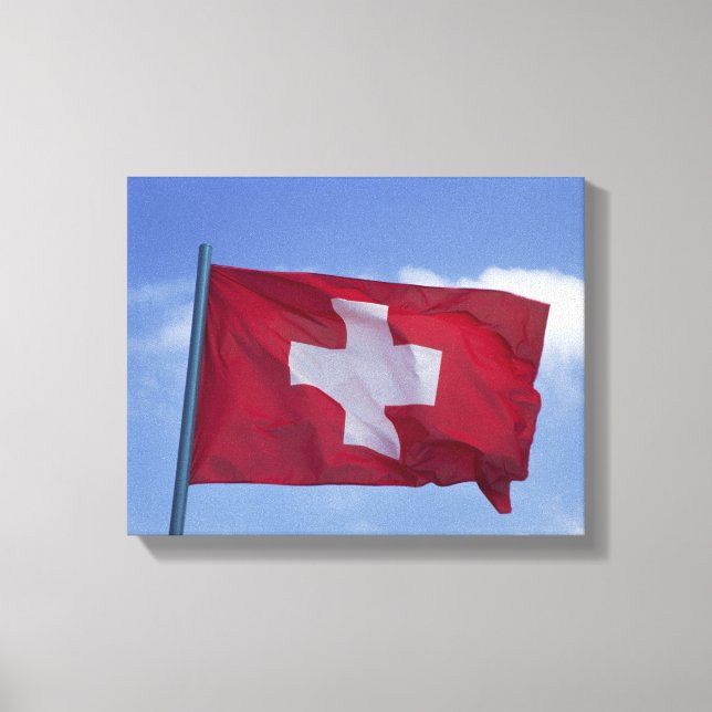 Swiss Flag RF) Canvas Print (Front)
