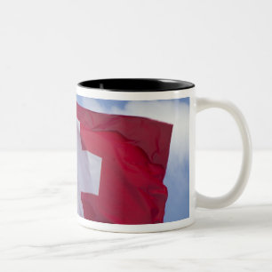 Swiss Flag RF) Two-Tone Coffee Mug