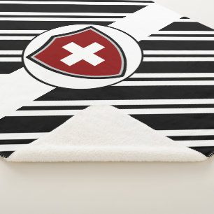 Swiss flag Sherpa Blanket