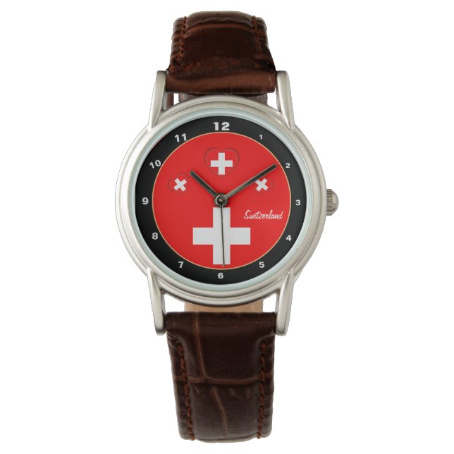 Swiss Flag & Switzerland fashion patriot / Love Watch (Front)