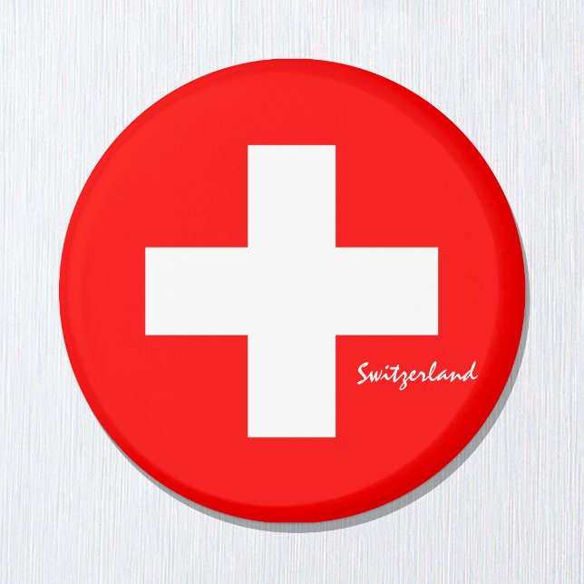 Swiss flag & Switzerland holiday/sports fans Magnet (Creator Uploaded)