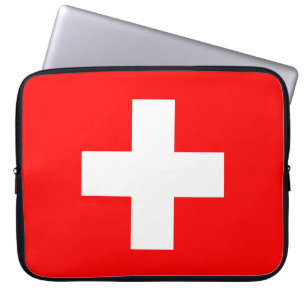 Swiss Flag (Switzerland) Laptop Sleeve