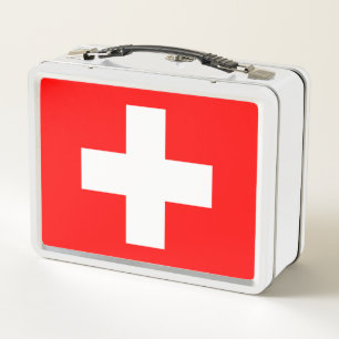 Swiss Flag (Switzerland) Metal Lunch Box