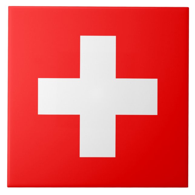 Swiss Flag (Switzerland) Tile (Front)