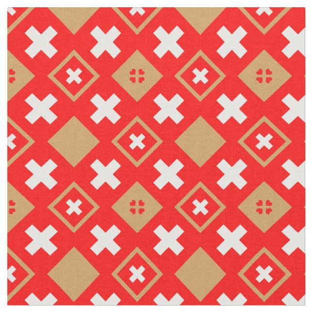 Swiss Flag & Switzerland Trendy Fabric fashion (Close Up)