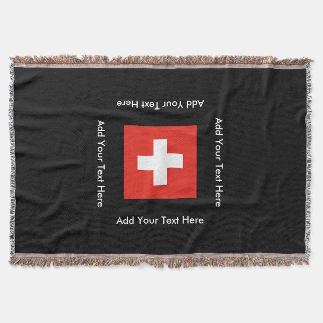Swiss Flag Throw Blanket (Front)