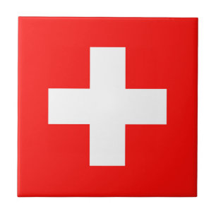 Swiss flag tile