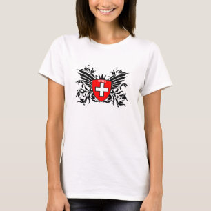 Swiss flags with wings T-Shirt