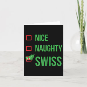 Swiss Funny Switzerland Pajama Christmas Gift Ragl Card