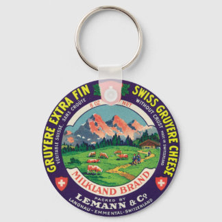 Swiss Gruyere Cheese Langnau Emmental Switzerland Key Ring