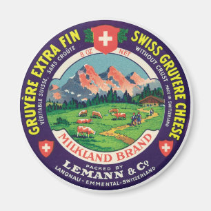 Swiss Gruyere Cheese Langnau Emmental Switzerland Magnet