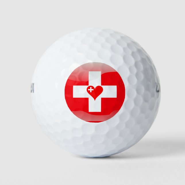 Swiss heart golf balls (Front)