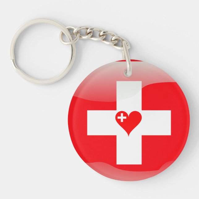 Swiss heart key ring (Front)