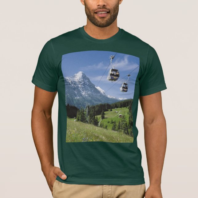 Swiss Images - Grindelwald cablecars T-Shirt (Front)