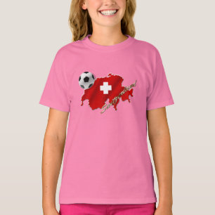 Swiss Map of Switzerland soccer football gifts T-Shirt