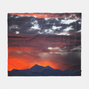 Swiss Mountain Alps Sunrise Fleece Blanket