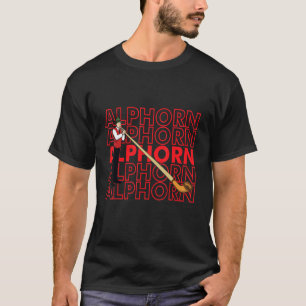Swiss Musician Alphorn Music instrument Alps Switz T-Shirt