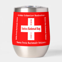 Swiss National Day in Four Languages Swiss Flag