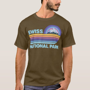Swiss National Park Snow Engadin Mountains Camping T-Shirt