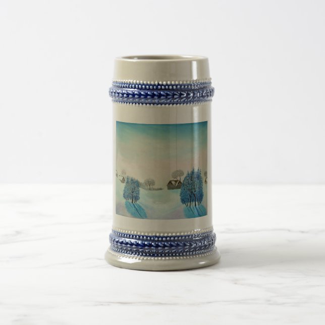 Swiss Opus Blue Christmas Beer Stein (Center)