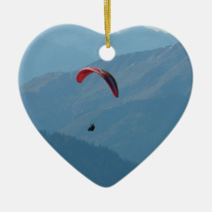 Swiss Paragliding Ceramic Tree Decoration