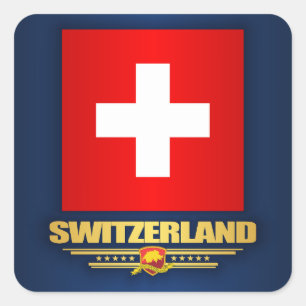 "Swiss pride" Square Sticker
