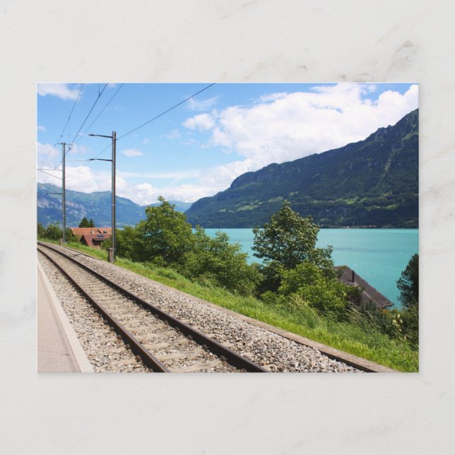 Swiss railway track postcard (Front)