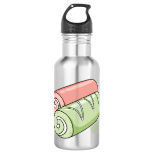 Swiss roll / roll cake cartoon illustration 532 ml water bottle
