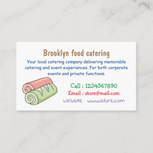 Swiss roll / roll cake cartoon illustration business card