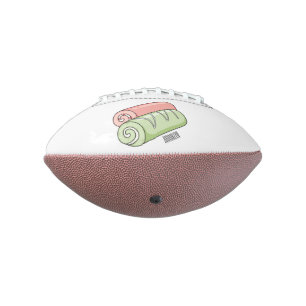 Swiss roll / roll cake cartoon illustration football
