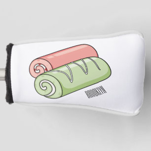 Swiss roll / roll cake cartoon illustration golf head cover