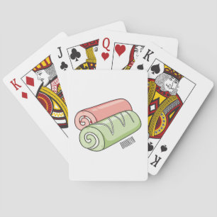Swiss roll / roll cake cartoon illustration playing cards