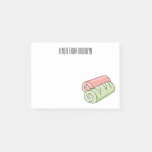 Swiss roll / roll cake cartoon illustration post-it notes