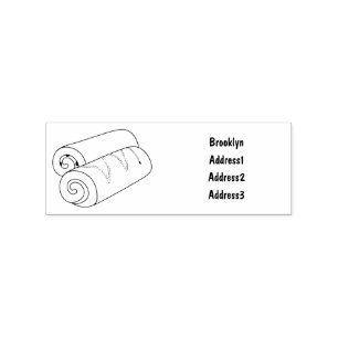 Swiss roll / roll cake cartoon illustration rubber stamp