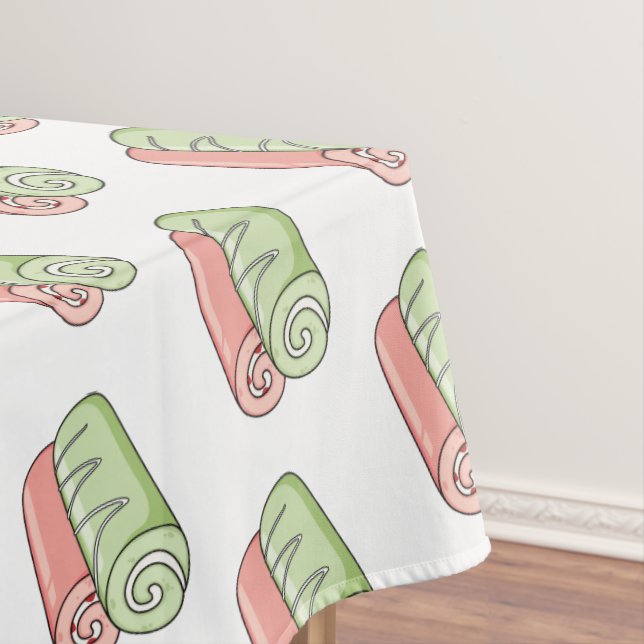 Swiss roll / roll cake cartoon illustration  tablecloth (In Situ)