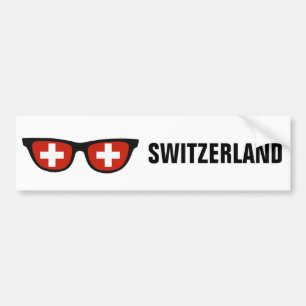Swiss Shades custom text & colour bumpersticker Bumper Sticker