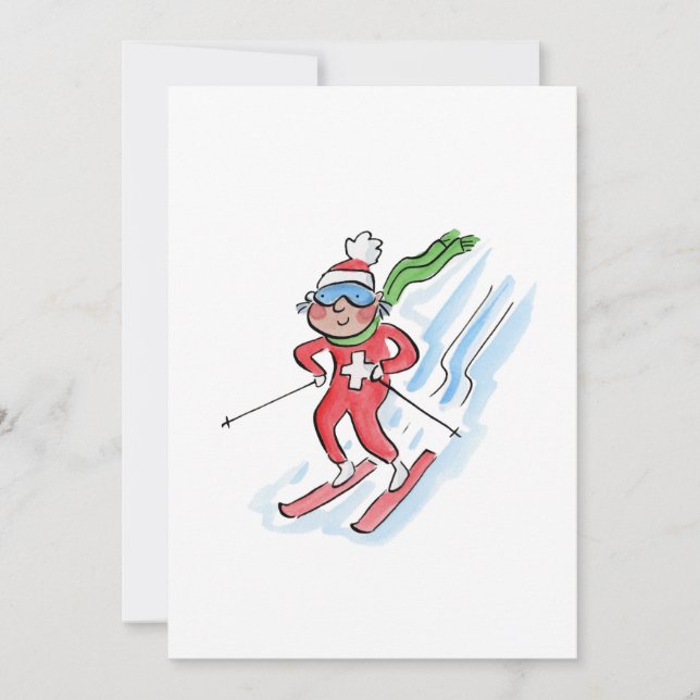 Swiss Skier Invitation (Front)