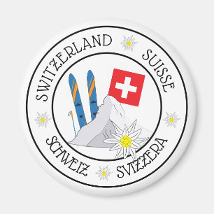 Swiss Stereotypes White Refrigerator Magnet