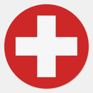 SWISS style Classic Round Sticker