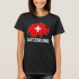 Swiss Switzerland Map Flag Pride Clothing-Apparel  T-Shirt