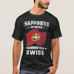 Swiss Wedding Switzerland Confederation Roots Flag T-Shirt