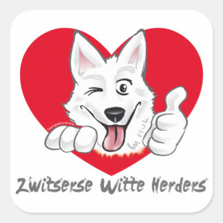 Swiss White Herder Thumb Up Stickers