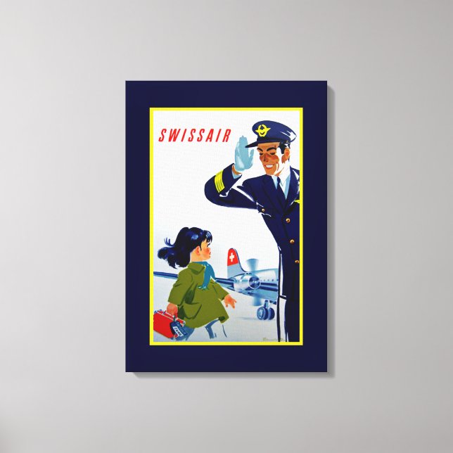 Swissair Little Girl - M Canvas Print (Front)