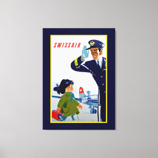 Swissair Little Girl - XL Canvas Print
