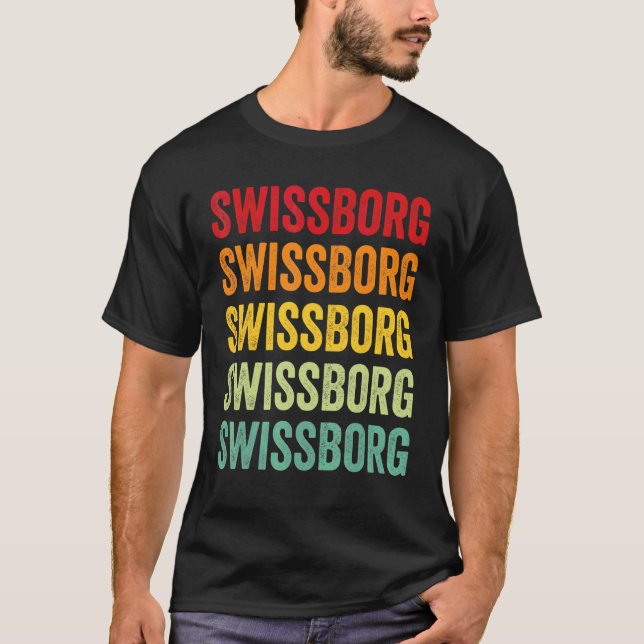 Swissborg Crypto Rainbow Text Design T-Shirt (Front)
