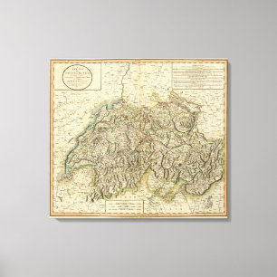 Swisserland  -Switzerland Atlas Map Canvas Print
