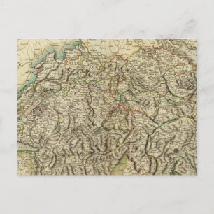 Swisserland  -Switzerland Atlas Map Postcard